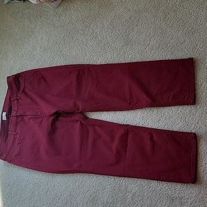 JJill cranberry colored jeans - stretch